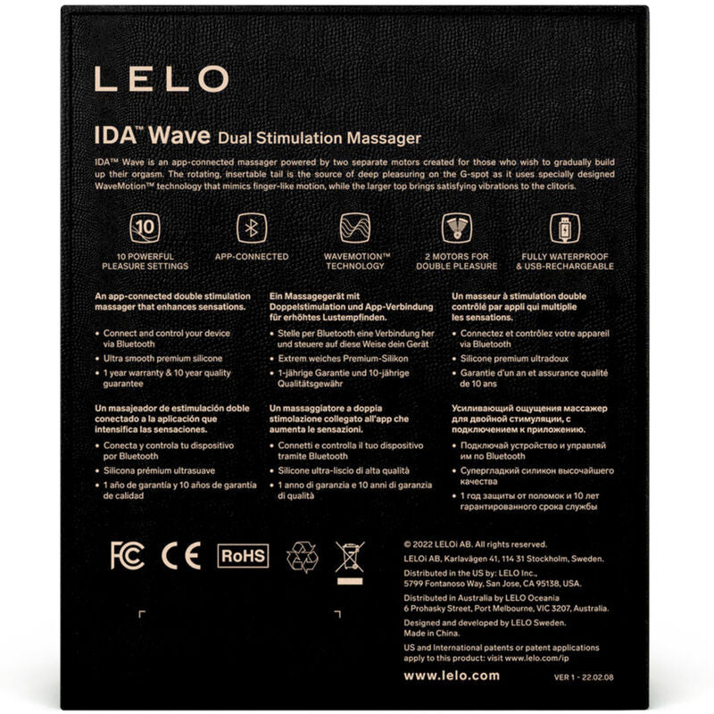 LELO - vibromasseur pour couples LELO - IDA WAVE noir