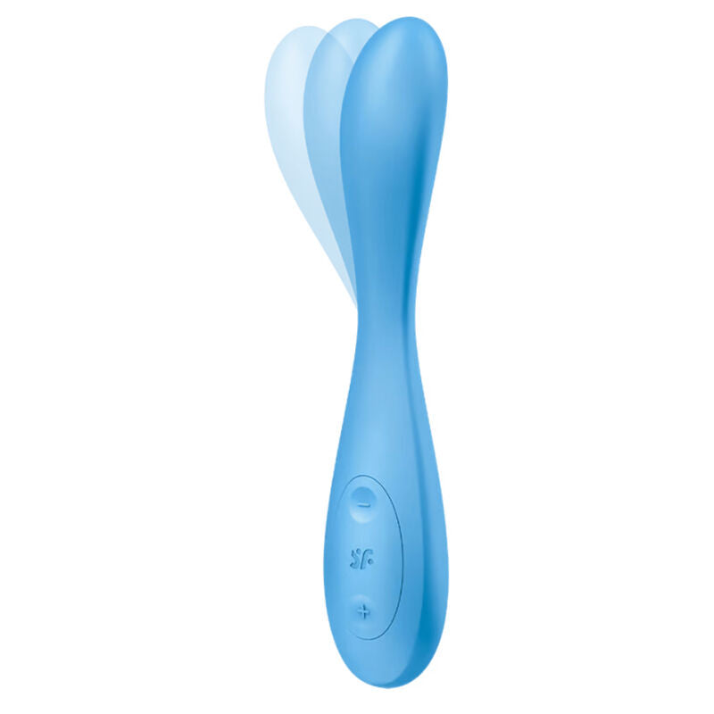 SATISFYER - vibromasseur du point G avec appli flex 4+ bleu