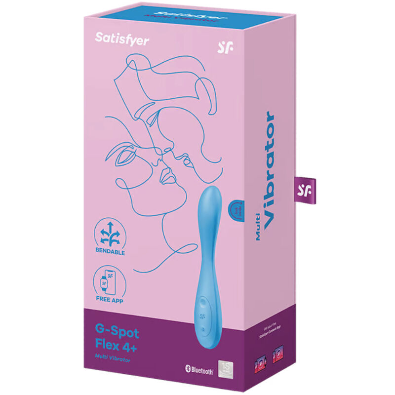 SATISFYER - vibromasseur du point G avec appli flex 4+ bleu