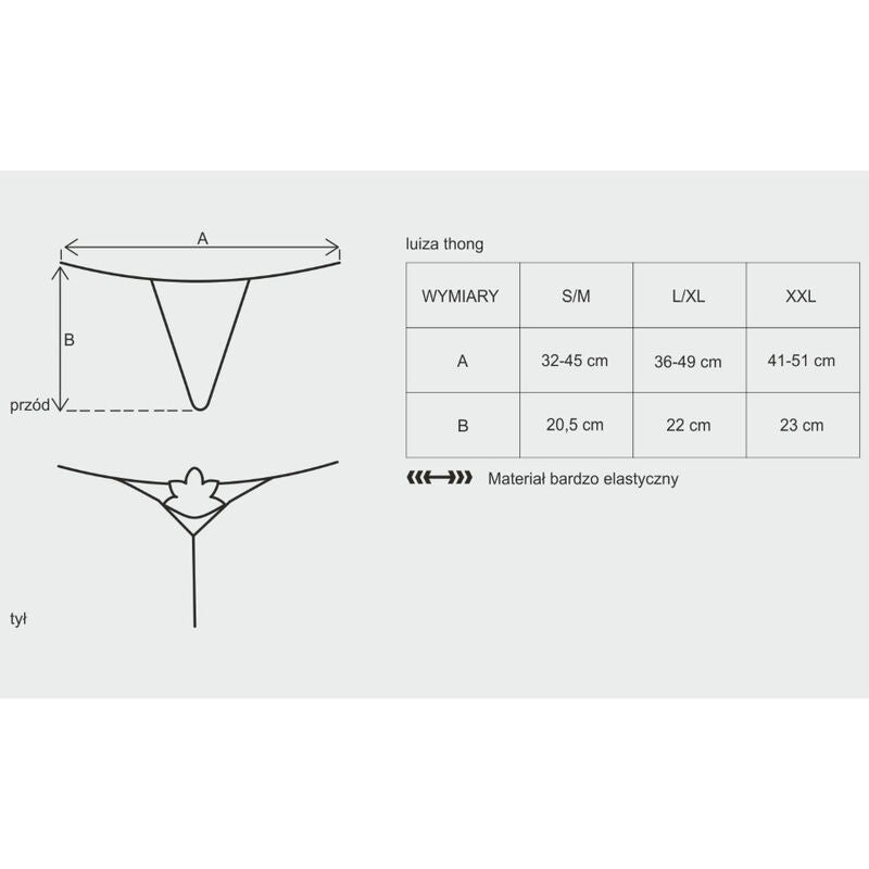 OBSESSIVE - string LUIA rouge L/XL