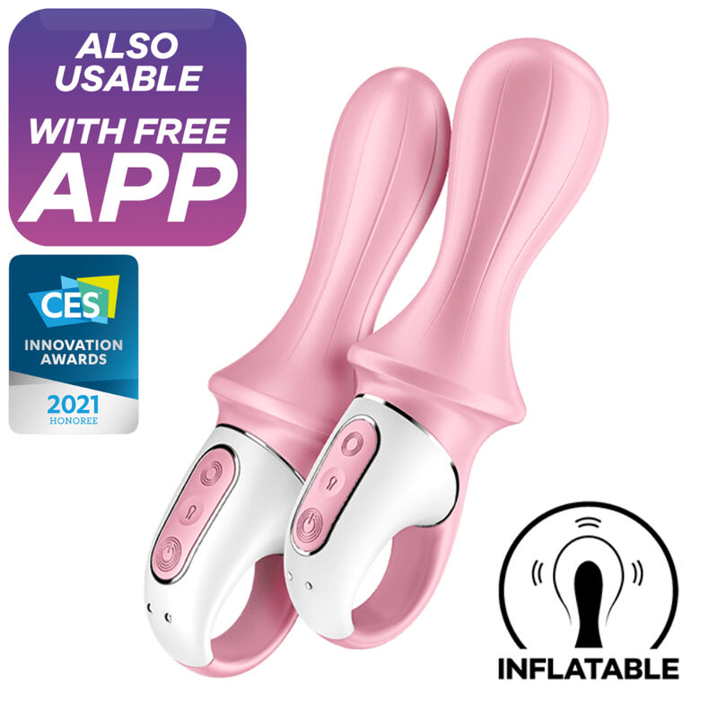 SATISFYER - AIR PUMP BOOTY 5+ vibromasseur anal gonflable rose