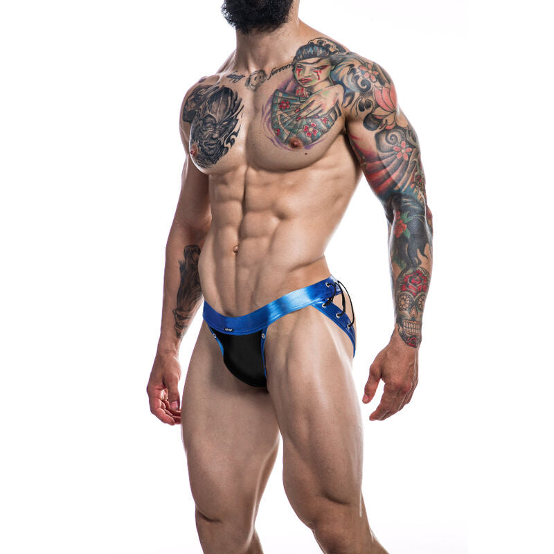 CUT4MEN - JOCKSTRAP DESIRE CUIRETTE BLEU L