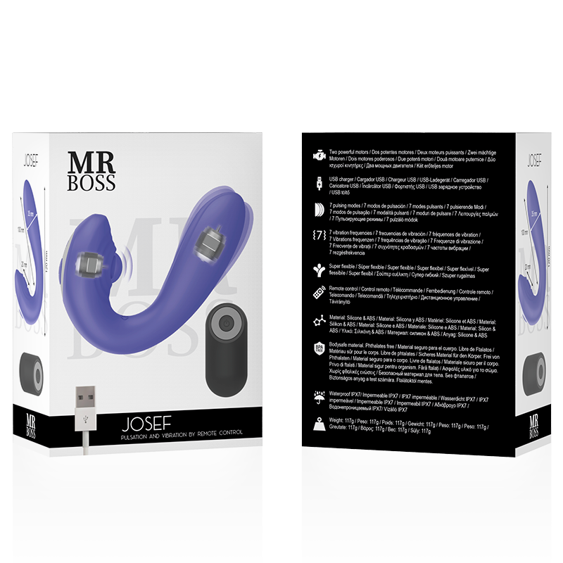 MR. BOSS – JOSEF vibromasseur télécommandé pulsation & vibration pour couples