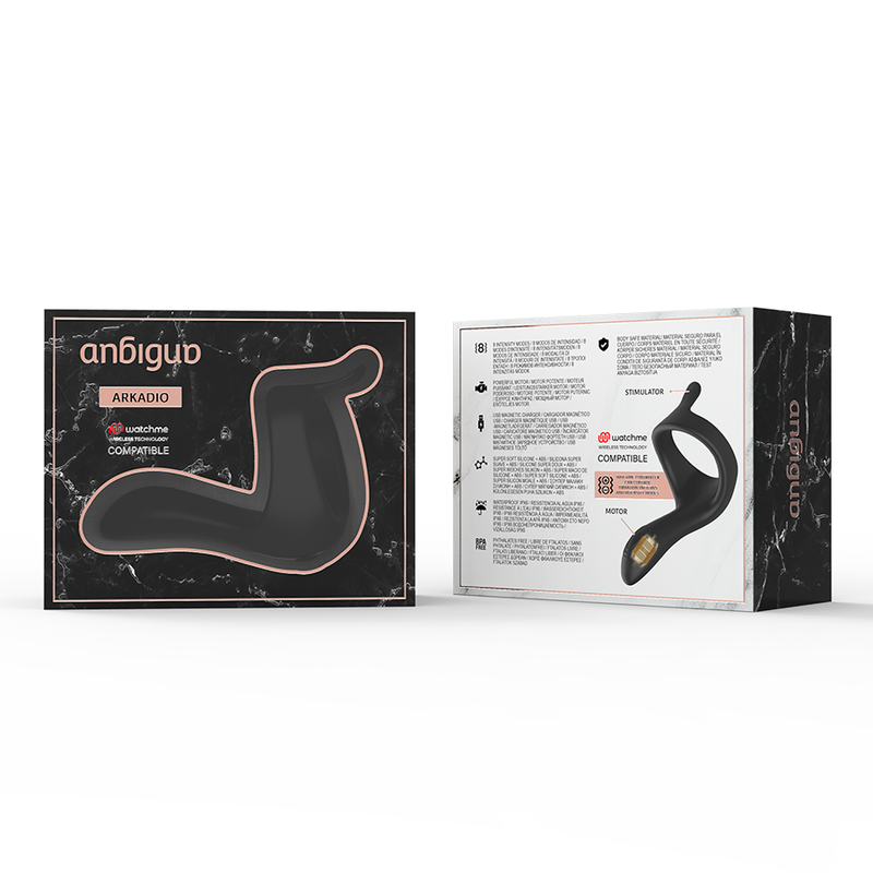 ANBIGUO - vibromasseur de gland ARKADIO et de périnée compatible WATCHME