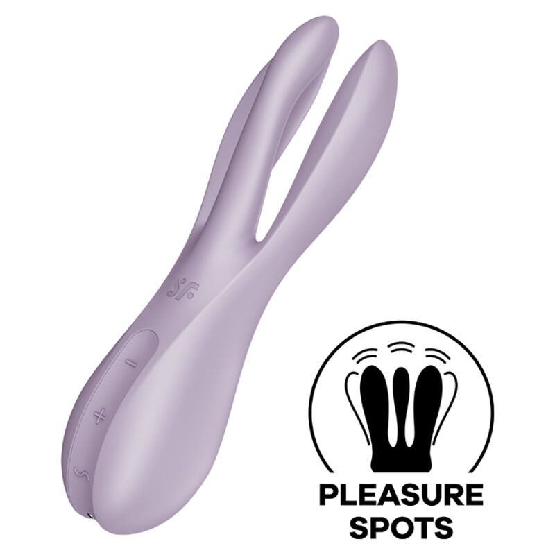 SATISFYER - THREESOME2 vibromasseur clitoris et lèvres