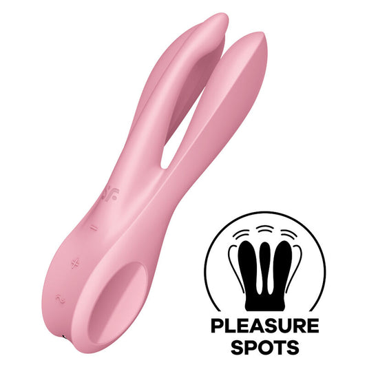 SATISFYER - THREESOME1 vibromasseur clitoris et lèvres