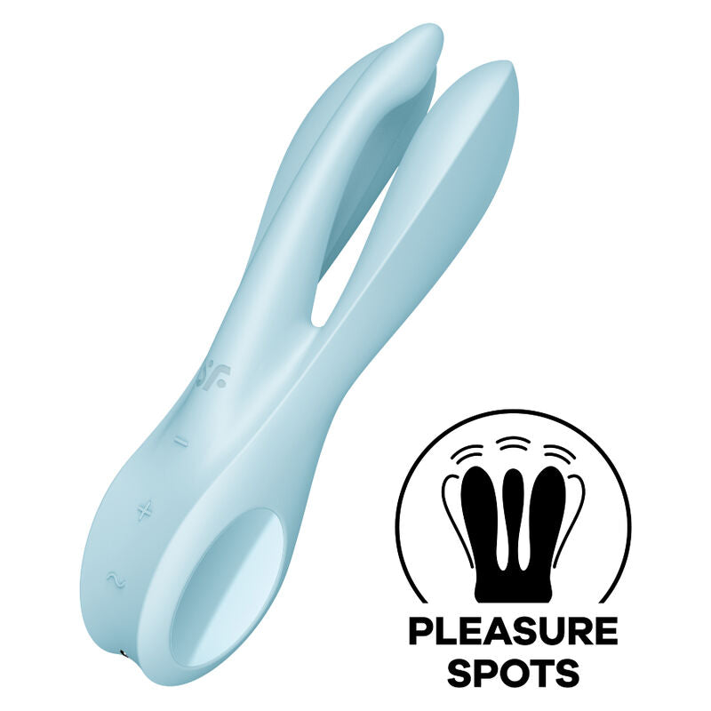 SATISFYER - THREESOME1 vibromasseur clitoris et lèvres