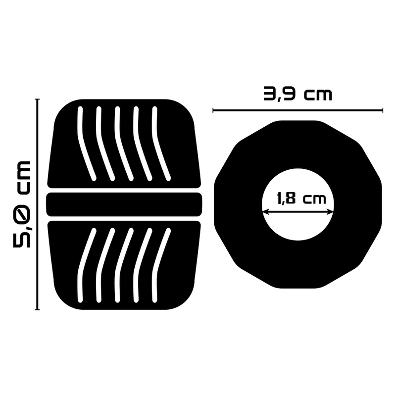 POWERING - anneau pénis super flexible et résistant 5 cm pr11 clair