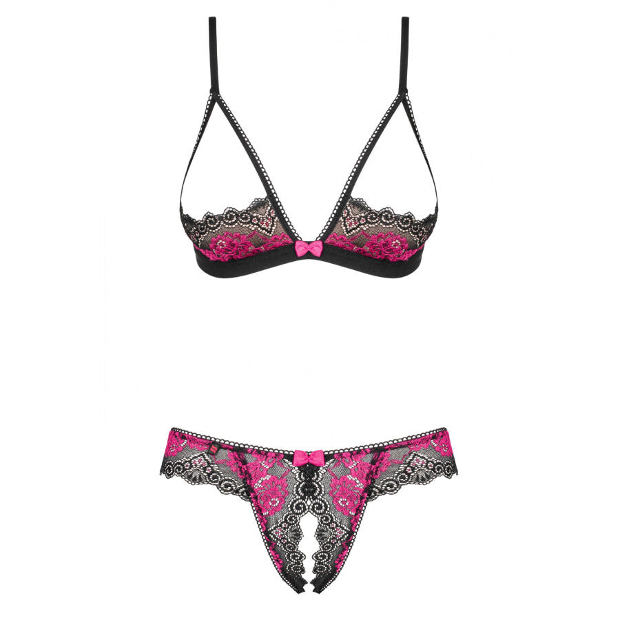 OBSESSIVE - SOUTIEN-GORGE ET STRING TULIA SANS CROCHET L/XL