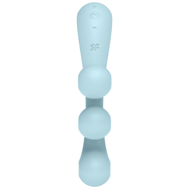 SATISFYER - vibromasseur multi TRI BALL 2 bleu