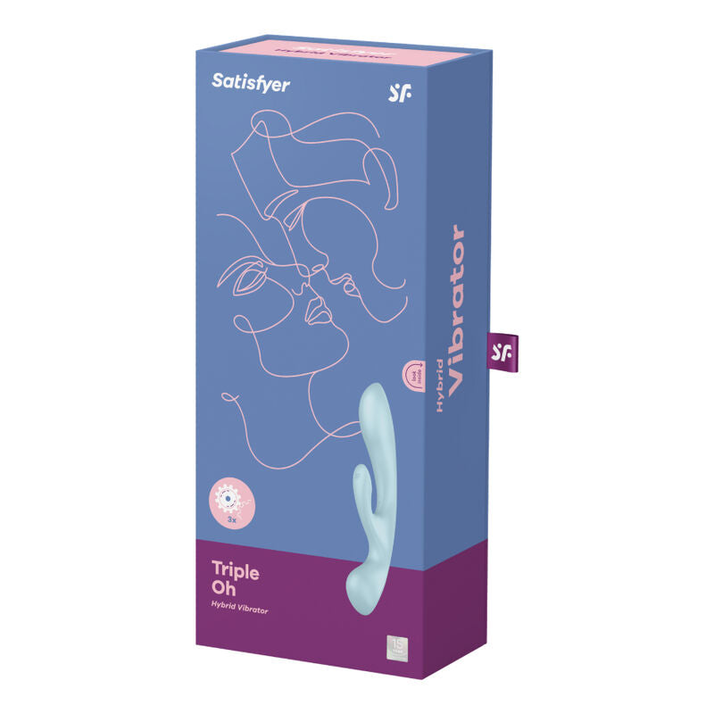 SATISFYER – TRIPLE OH, vibromasseur lapin & type WAND