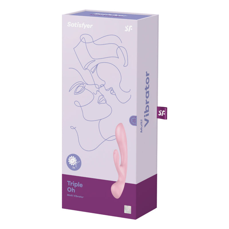 SATISFYER – TRIPLE OH, vibromasseur lapin & type WAND