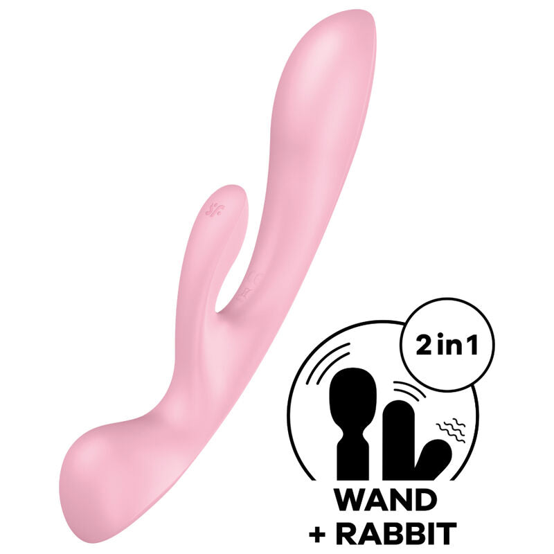 SATISFYER – TRIPLE OH, vibromasseur lapin & type WAND