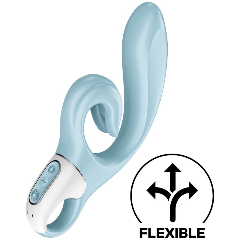 SATISFYER – LOVE ME vibromasseur lapin bleu