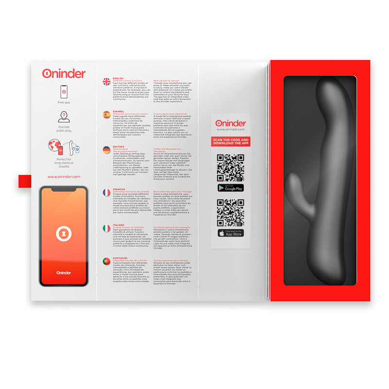 ONINDER – OSLO vibromasseur avec vibration et rotation rose avec appli