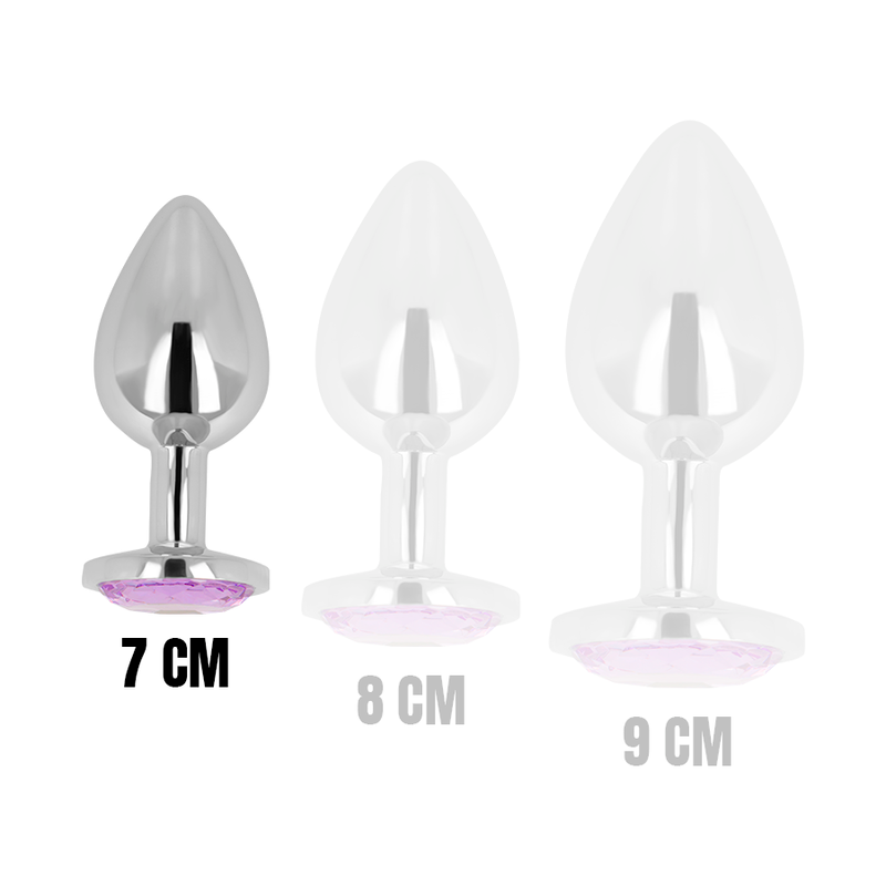 OHMAMA - plug anal avec cristal violet 7 cm