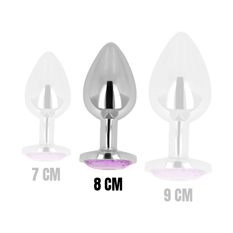 OHMAMA - plug anal avec cristal violet 8 cm