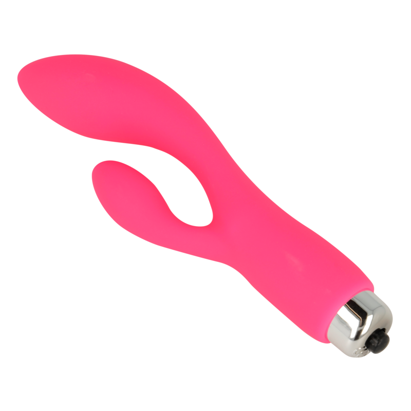 OHMAMA - VIBRATEUR AVEC LAPIN 12,5 CM ROSE