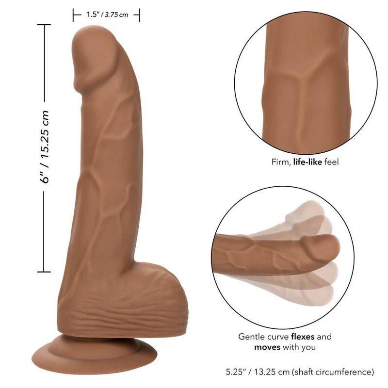 CALEXOTICS - CLOUS EN SILICONE 15.24 CM MARRON