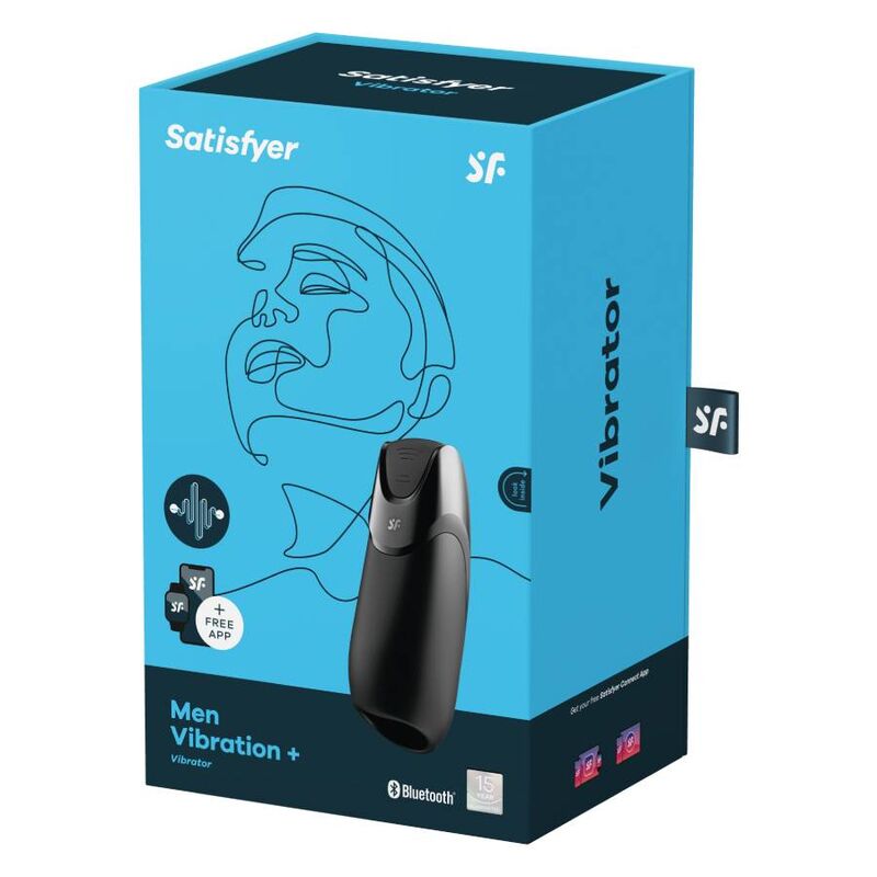 SATISFYER - MEN VIBRATION+ masturbateur vibrant pour homme noir