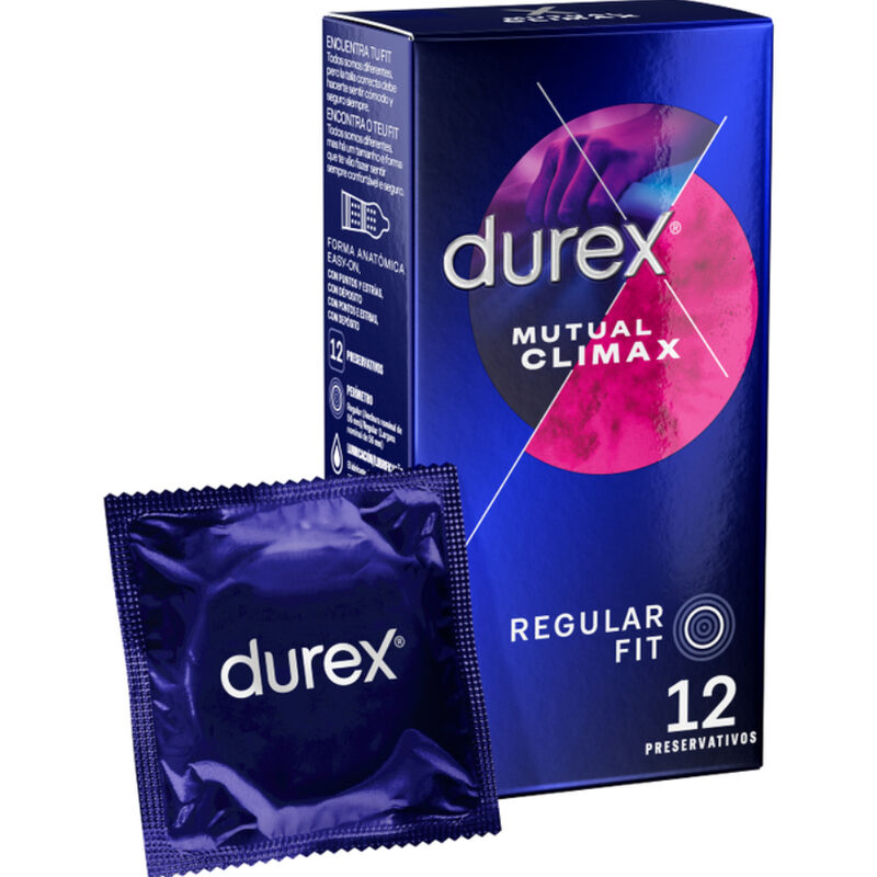 DUREX – PRÉSERVATIFS CLIMAXMUTUO PRÉSERVATIFS PERLÉS ET RAINURÉS 12 UNITÉS