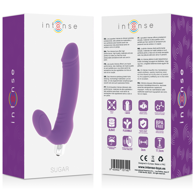 INTENSE - SUGAR vibromasseur sept vitesses silicone violet