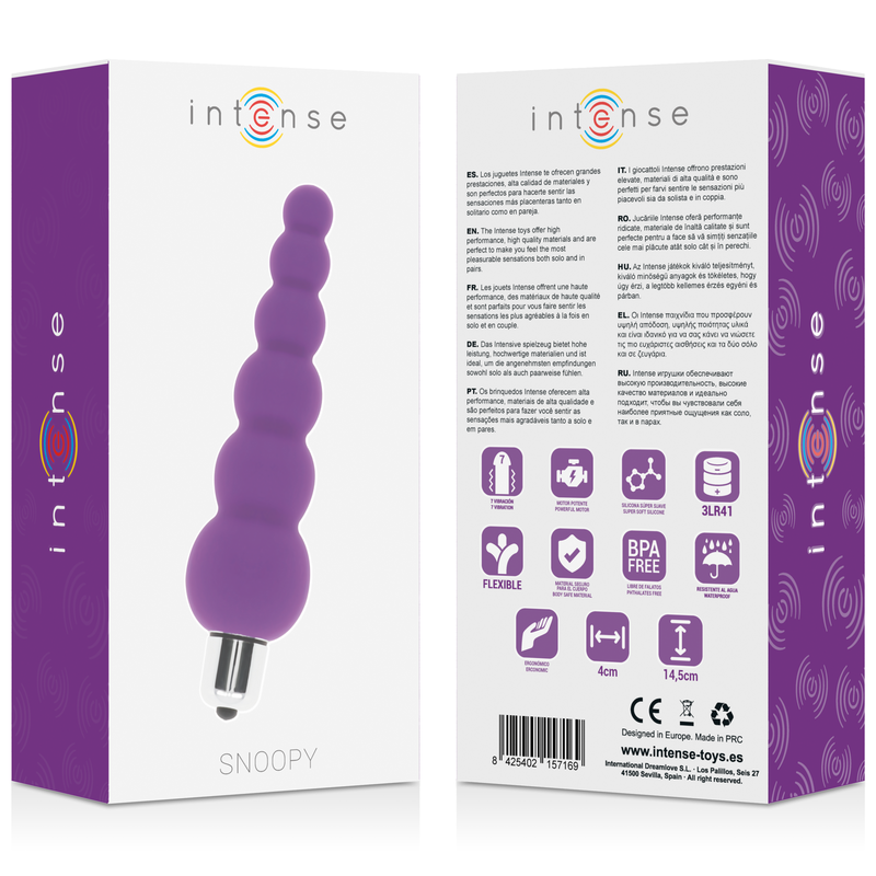 INTENSE - SNOOPY vibromasseur 7 vitesses silicone violet