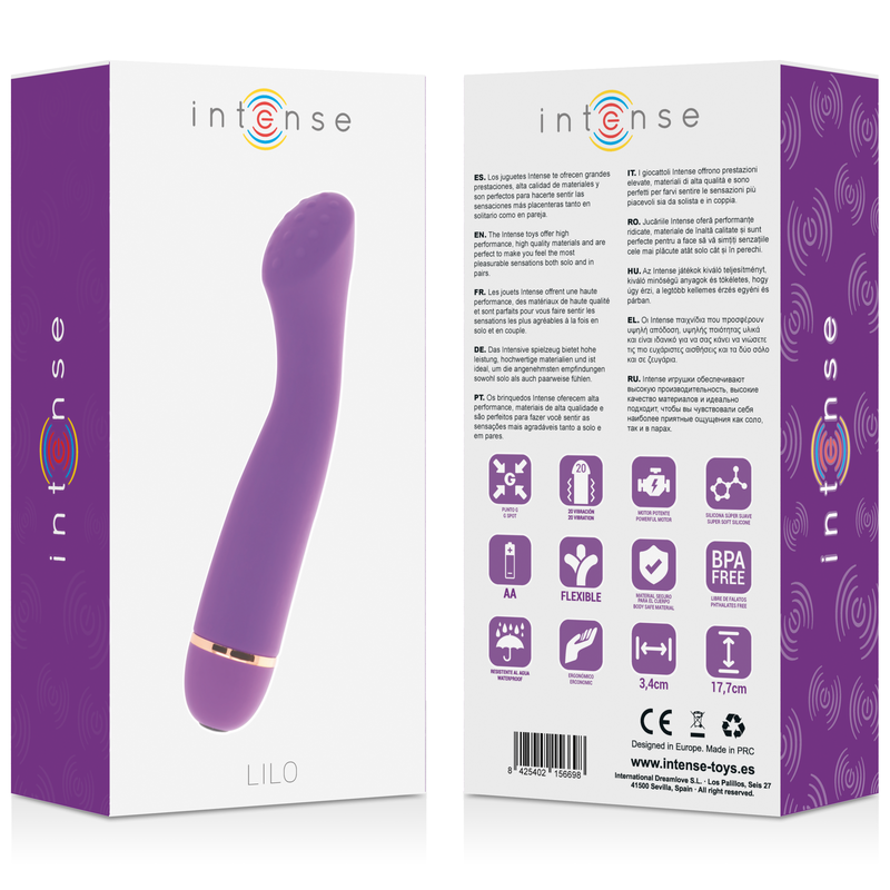 INTENSE - LILO vibromasseur 20 vitesses silicone Lila