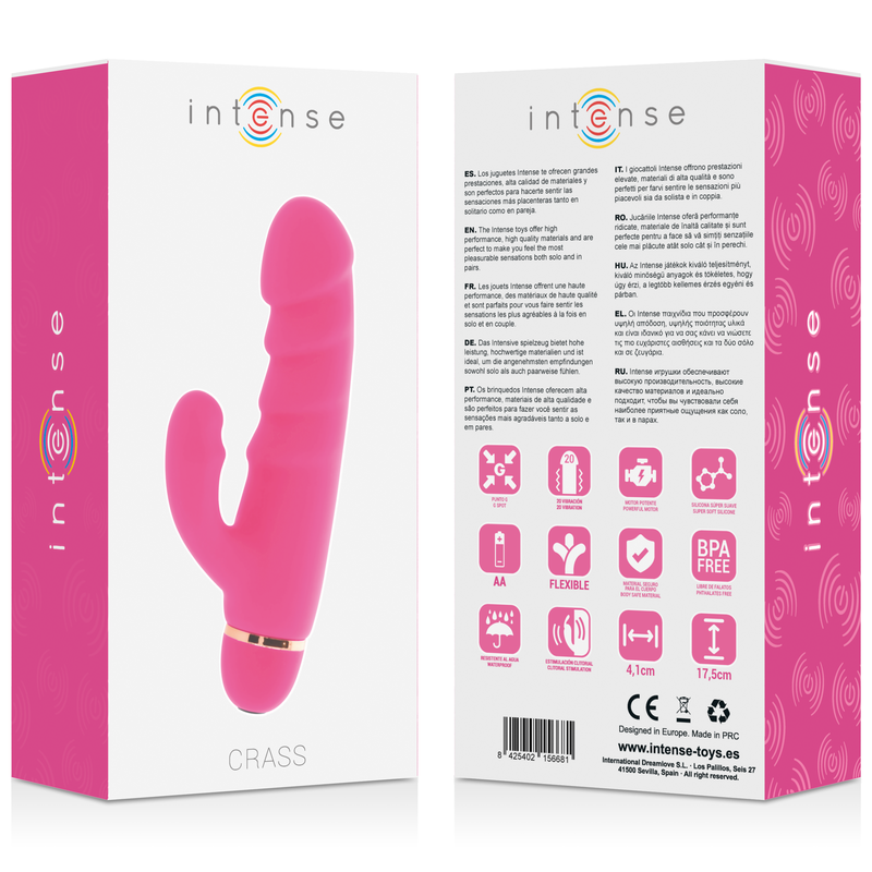 INTENSE - CRASS vibromasseur 20 vitesses silicone rose