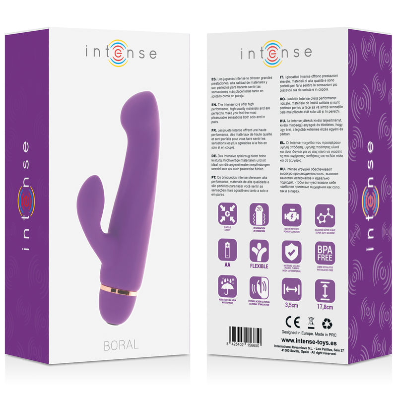 INTENSE - BORAL vibromasseur 20 vitesses silicone violet