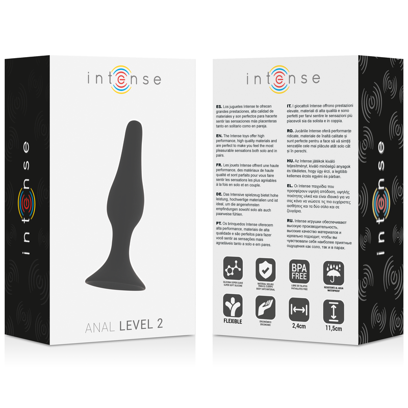 INTENSE - plug anal ANAL LEVEL 2 11,5cm noir