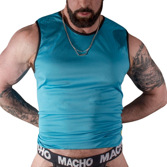 MACHO - t-shirt bleu