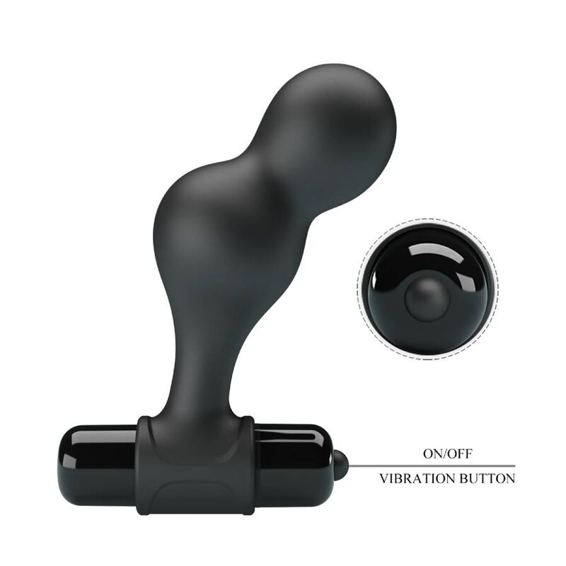 MR PLAY - plug anal vibromasseur en silicone noir