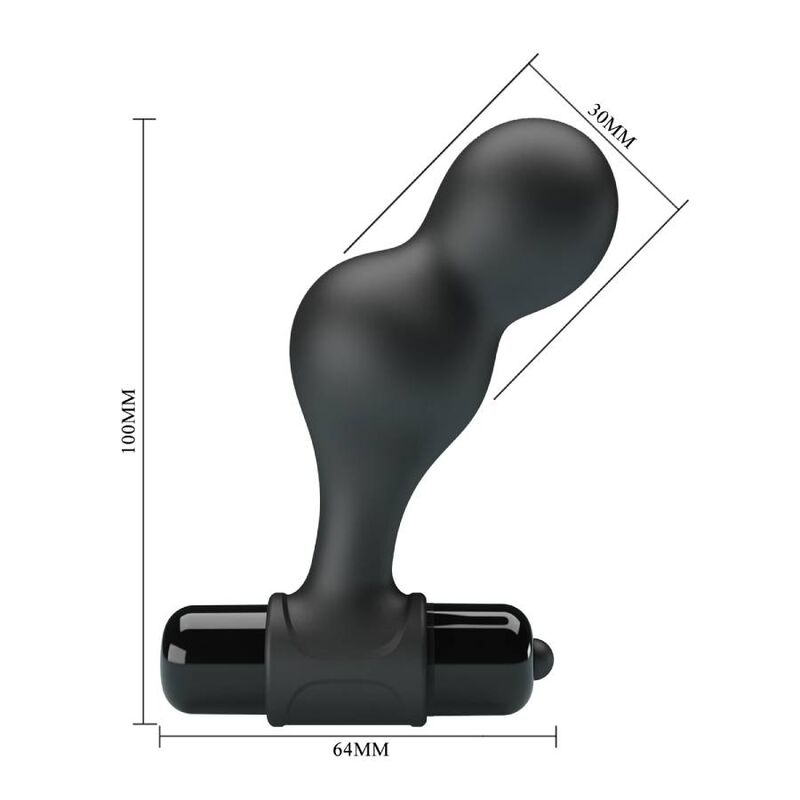 MR PLAY - plug anal vibromasseur en silicone noir