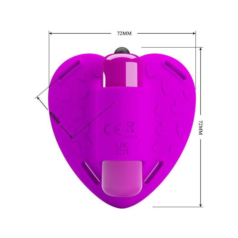 PRETTY LOVE - vibromasseur de clitoris HEARTBEAT 10 modes de vibration violet