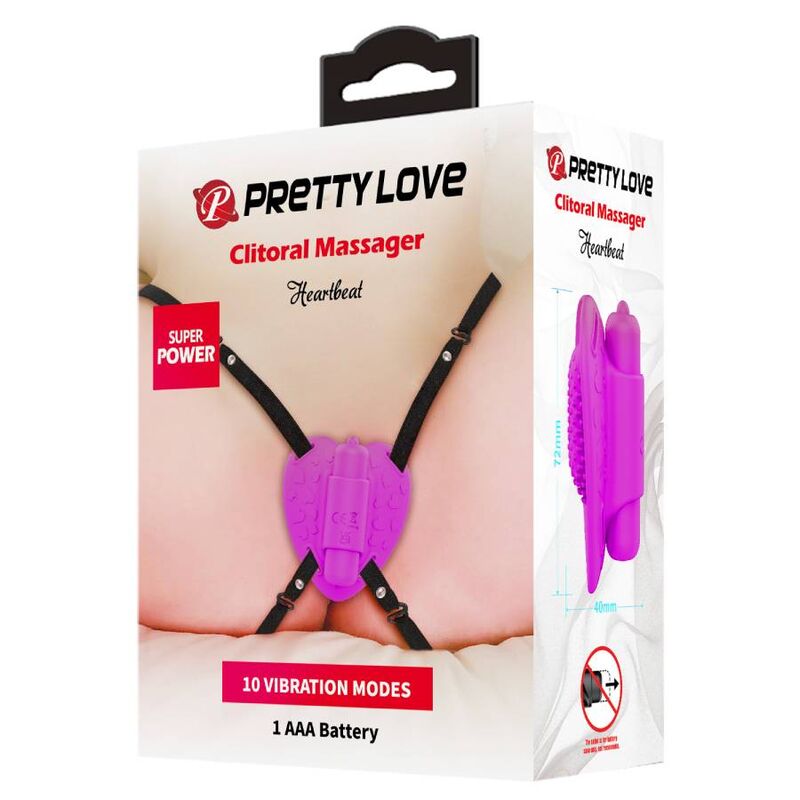 PRETTY LOVE - vibromasseur de clitoris HEARTBEAT 10 modes de vibration violet