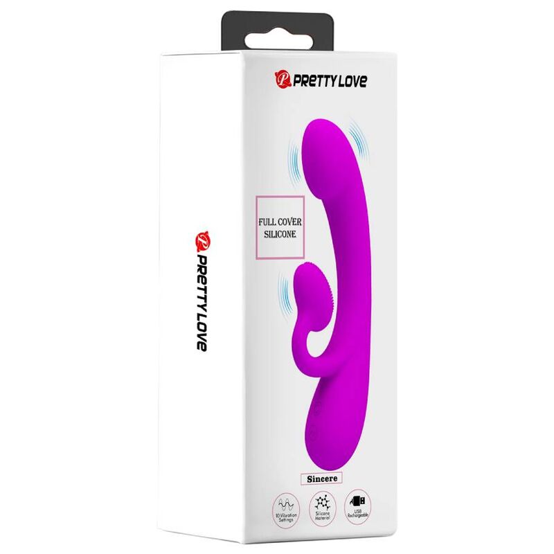 PRETTY LOVE - vibromasseur SINCERE et ventouse de clitoris silicone violet