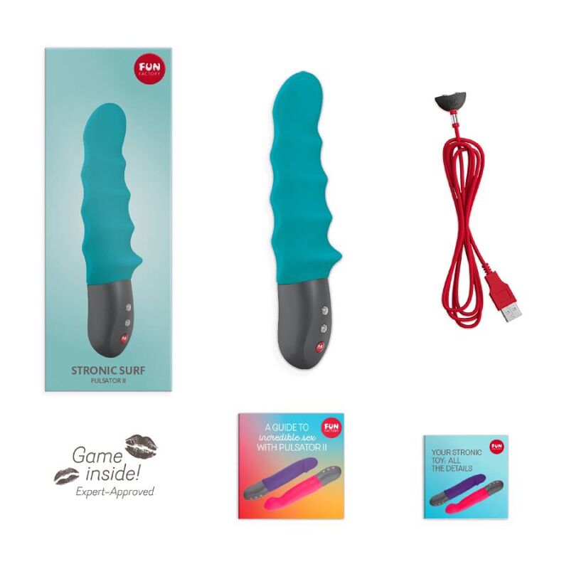 FUN FACTORY - STRONIC SURF, vibromasseur turquoise du point G