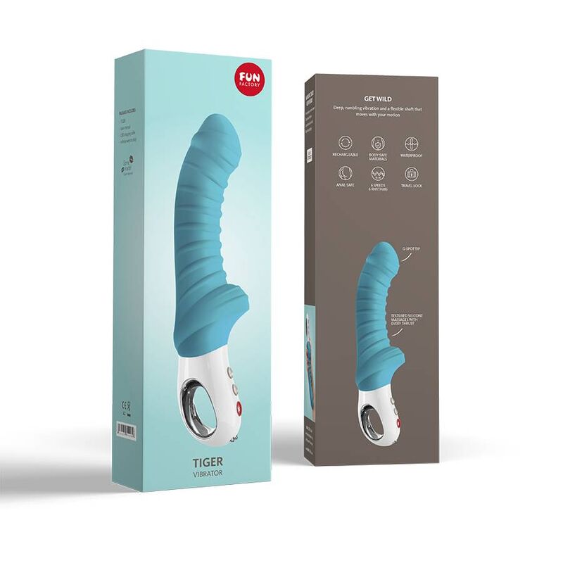 FUN FACTORY - vibromasseur du point G TIGER turquoise