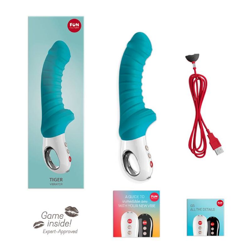 FUN FACTORY - vibromasseur du point G TIGER turquoise