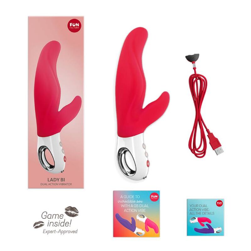 FUN FACTORY - vibromasseur double LADY BI rouge