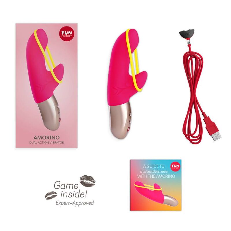 FUN FACTORY - AMORINO mini vibromasseur rose/jaune fluo