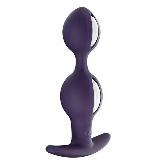 FUN FACTORY - B BALLS DUO plug anal  blanc/violet foncé