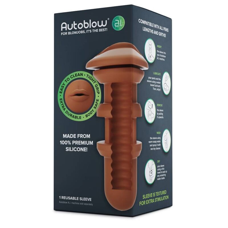 AUTOBLOW - AI manchon bouche réaliste marron