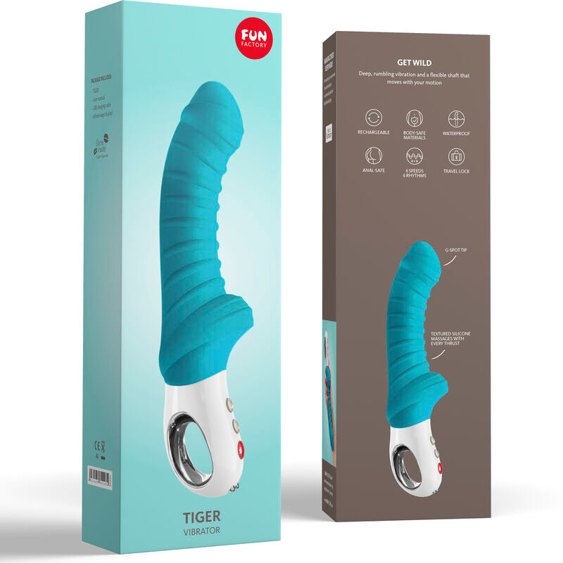 FUN FACTORY - vibromasseur du point G TIGER turquoise