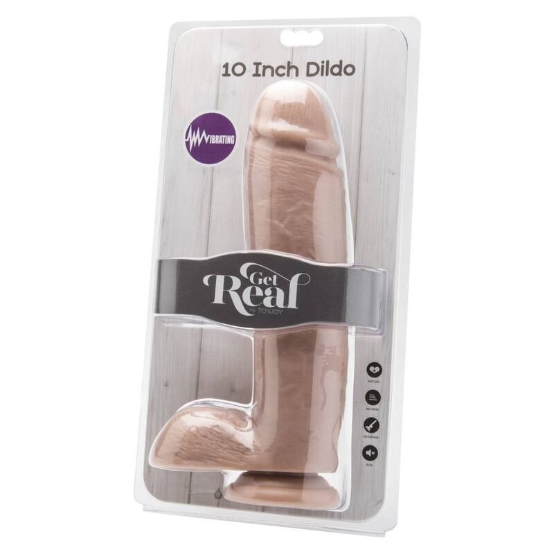 GET REAL – gode réaliste 25,5 cm avec billes vibromasseur