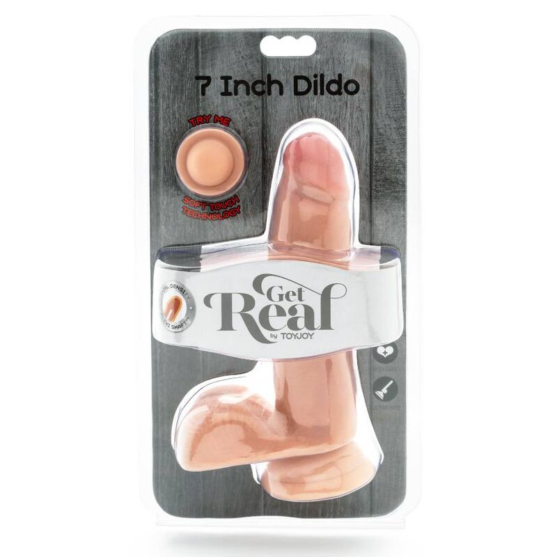 GET REAL - gode réaliste double densité 12 cm balles peau