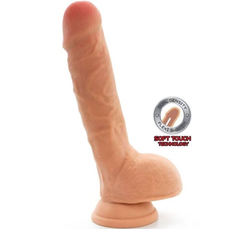 GET REAL - gode réaliste double densité 18 cm balles peau