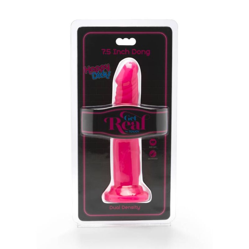 GET REAL - HAPPY DICKS gode 19 cm rose