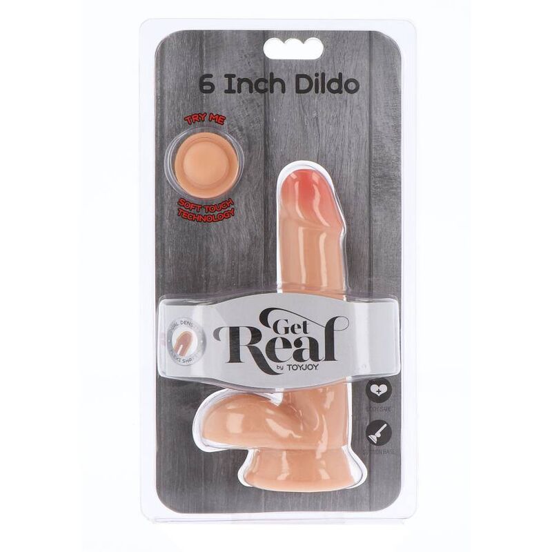 GET REAL - gode réaliste double densité 17 cm balles peau